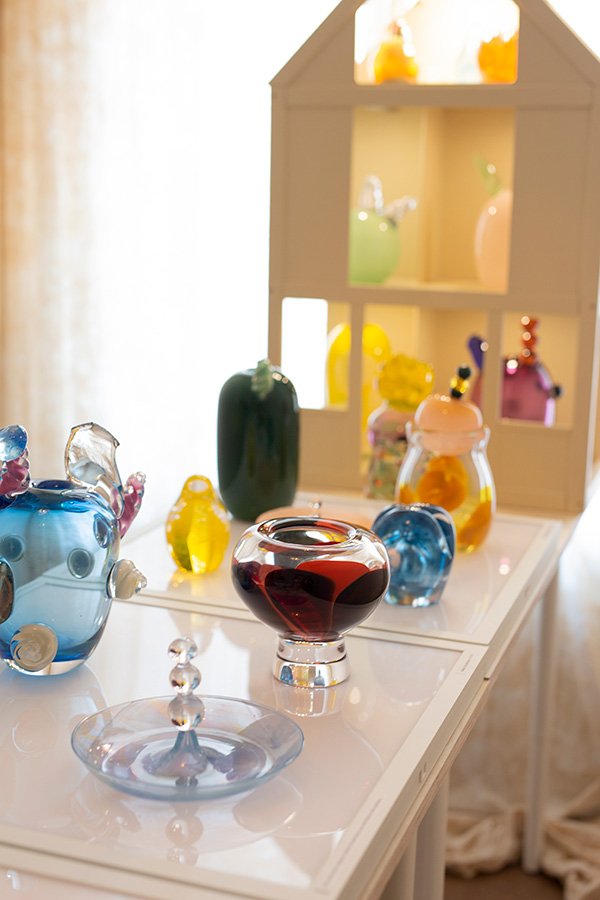 Glass art with bright colours - like candy